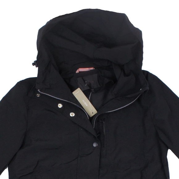 New JCREW Perfect Rain Jacket in Black - Picture 3 of 4